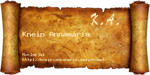 Kneip Annamária névjegykártya